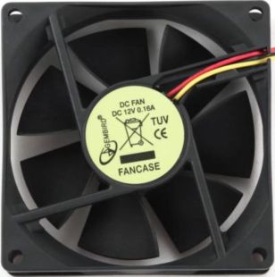 Вентилятор Gembird Fancase для корпуса, 3-pin разъем  80x80мм (Д)