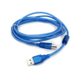 Usb-cable V3/Mini USB 1.5m (силиконовый,феррит) Blue