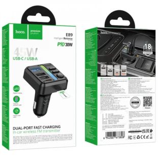 FM модулятор HOCO E89 Black