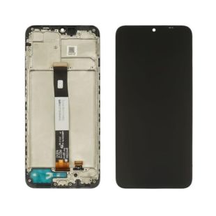 LCD Xiaomi Redmi 9A / Redmi 9C с черным тачскрином + корпусная рамка Service Pack (M) 