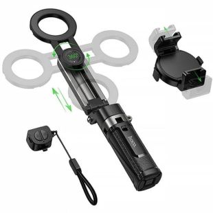 Держатель выдвижной для Selfi Monopod HOCO K27 Pro Black