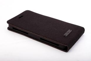 Чехол-книжка 4you Canvas ВЕРТИКАЛЬНАЯ 4,9"- 5,3" black универсальная "Акционная цена"