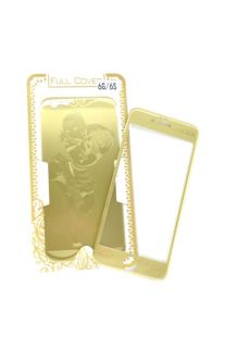 Защитное стекло iPhone 6 COLORFUL Gold (2pcs) гравировка monkeyl "Акционная цена"