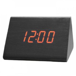 Настольные часы VST-864-1 (красная подсветка, от сети) Black