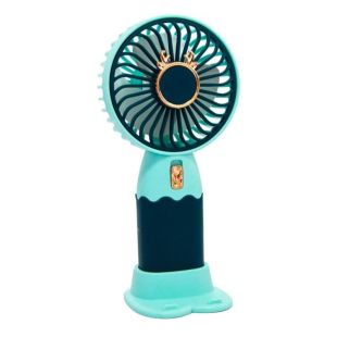 Вентилятор ручной Hello Sumer NO.121 (mini, АКБ, подставка, 1 режим) Green