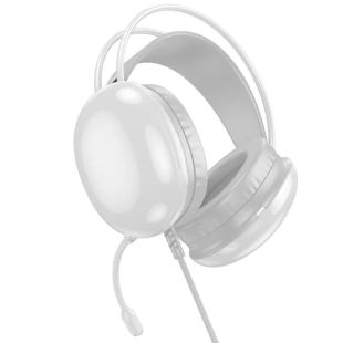Гарнітура HOCO W109 (мікрофон, LED) (Монітори) White