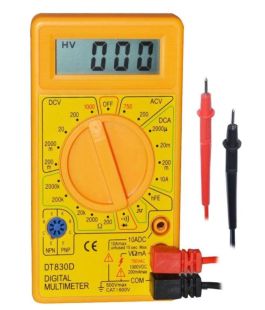 Мультиметр цифровой UNITY DT- 830D желтый в блистере (W)
