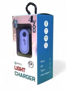МЗП 4you A42 adjustable light charger (28W, 5A, Fast Charger QC 3.0, 2USB) black (від10шт - 10%)