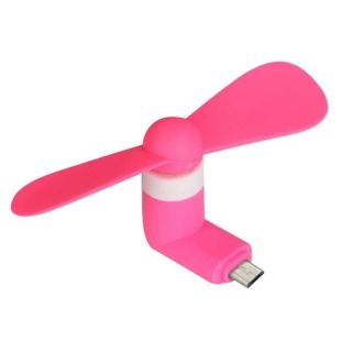 Вентилятор мобільний MicroUSB Pink (М) - Ціна Тижня!