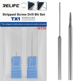 Набор для извлечения повреждённых винтов Relife TX1 (сверло 1 мм, экстрактор 1.5 мм) (M)