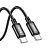 Cable Type-C/Type-C HOCO X91 60W 3m (круглый,тканевый) Black