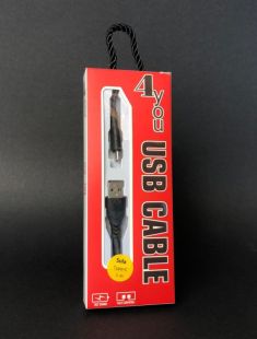 Usb-cable Type-C 4you Sula black (2.4A, Silicon)
