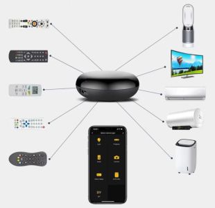 IR пульт для умного дома A1 (Поддержка 10000+, Угол передачи ИК 360°)