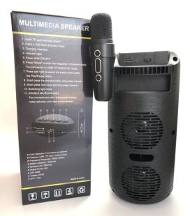 Портативна колонка SP-335204 М black (світломузика, 28 см, мікрофон у комплекті) (від 5шт - 5%)