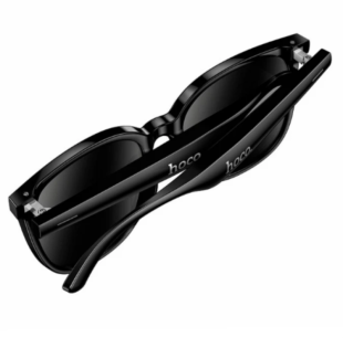 Окуляри сонцезахисні Hoco DI87 Max з Bluetooth-аудіо black (M) - Ціна Тижня!