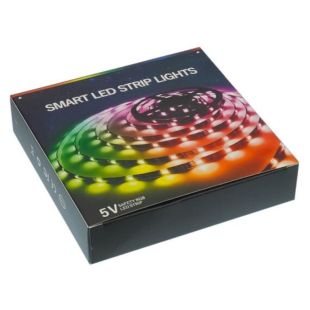 LED стрічка USB RGB 5V, IP 20, 5м, з пультом, на самоклейці (М) - Ціна Тижня!