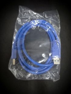 Кабель USB 3.0 папа/папа 1,5м синий