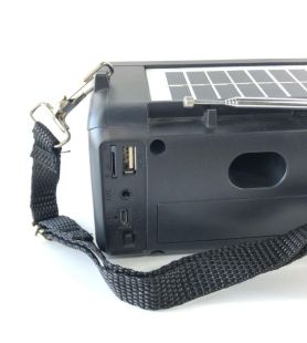 Радіоприймач Golon RX-S2618BTS (Bluetooth, USB, microSD. Сонячна батарея, ліхтарик) Gold