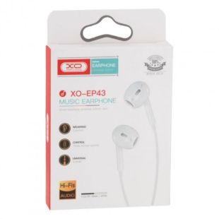 Гарнитура XO EP43 (микрофон,круглый шнур) White