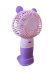 Вентилятор ручной HK59-19 (подставка для телефона, 3 режима, Type-C) Pink/Violet