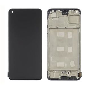LCD Oppo A78 (4G) с чёрным тачскрином и корпусной рамкой IPS (М)