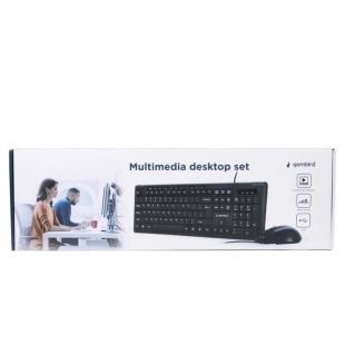 Беспроводной комплект Gembird KBS-WM-03-UA (USB, мультимедийный) Black