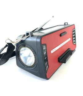 Радиоприемник Golon RX-S2618BTS (Bluetooth, USB, microSD. солнечная батарея, фонарик) Red