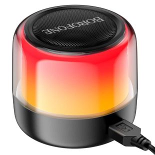 Портативна колонка 2 in 1 BOROFONE BP12 LED (Bluetooth 5.2) Black