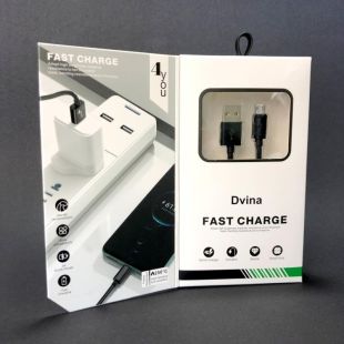 Usb-cable Micro USB 4you Dvina black (3A, 1m, премиум упаковка) - НОВИНКА!