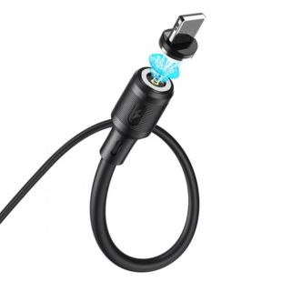 Usb - cable iPhone 5 HOCO X52 Sereno magnetic 2.4A 1m ( круглий ) Black