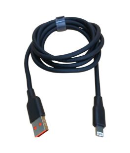 Usb-cable iPhone 5 4you Dnister black (2.4A, Silicon Perfect, 1.5m) - Універсальна упаковка