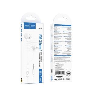 Гарнитура HOCO M117 (микрофон,круглый шнур) White