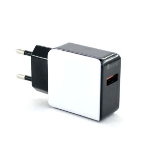 CЗУ 4you A40 (18W, Fast Charger QC 3.0, 5V/3A, 9V/12V-1.5A, 1USB) black/white