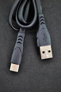 Usb-cable Type-C 4you Sula black (2.4A, Silicon)