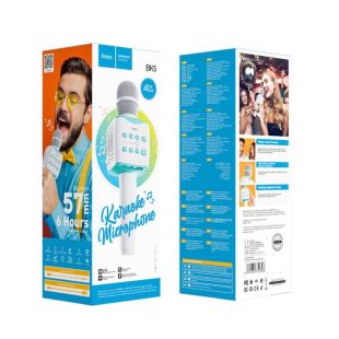 Мікрофон-караоке бездротовий HOCO BK5 "Cantando" (Bluetooth 5.0, USB слот, 1-динамік) Blue