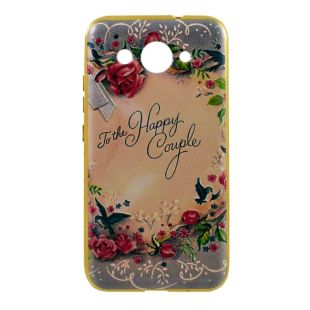 Чехол Xiaomi Redmi Note 5APro Silicon Flowers and Diamond Happy