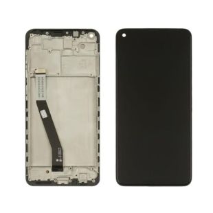 LCD Xiaomi Redmi Note 9 із чорним тачскрином + корпусна рамка Service Pack (M) 
