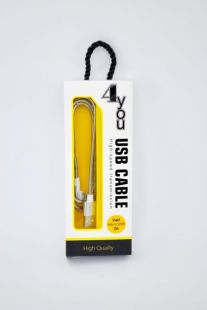 Usb-cable Micro USB 4you Vazi (2000mah, метал, 90град, сталевий) "Акційна ціна"