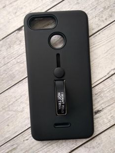 Чохол Xiaomi Redmi Note 6/6Pro Silicon + Plastic Finger Ring Stand black-Акційна Ціна!