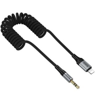 Переходник HOCO UPA33A Lightning - Jack 3.5 plug 1.5m Black
