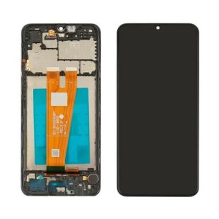 LCD Samsung A04/A045 (2022) с черным тачскрином + корпусная рамка Service Pack (M)