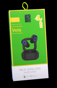 Bluetooth-гарнитура 4you VELA black (DotsDesign,BT 5.2,Гар12мес,РРЦ - 708г) - ВКУСНАЯ ЦЕНА!