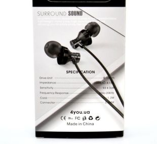 Гарнитура 4you LEPUS (оплетка Snake) black