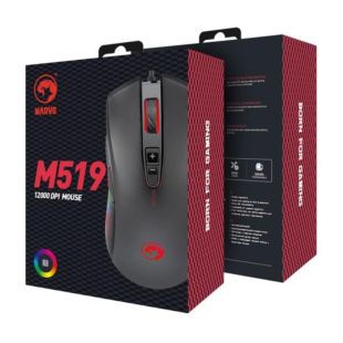 Миша провідна MARVO M519 (ігрова, Led) Black