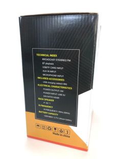 Портативная колонка ESS-105 (USB+SD+Bluetooth+FM+адаптер от сети+1-динамик) Black