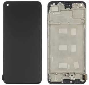 LCD Oppo A78 (4G) с чёрным тачскрином и корпусной рамкой OLED (М)
