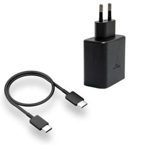 CЗУ SAMSUNG NOTE 20 2в1 25W original + кабель Type-C-Type-C Black ModeL( EP-TA800NBEGGB)