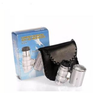 Мікроскоп кишеньковий N0.9882, у чохлі, c LED та UV підсвічуванням, кратний. збільш. 60X(М)