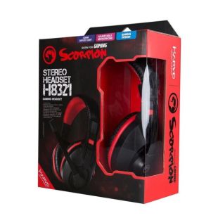 Гарнітура MARVO H8321S (мікрофон, монітори) Black/red