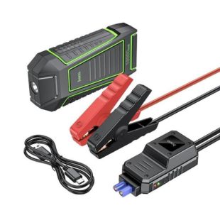 Автомобільний пуско-зарядний пристрій бустер Hoco QS1 10000mAh із ліхтарем black (М)